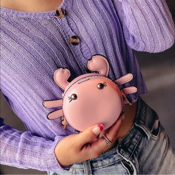 NEW Cute crab mini bag clutch change purse - Picture 6 of 8